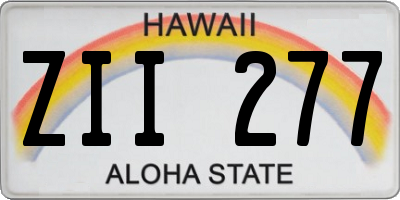 HI license plate ZII277