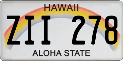 HI license plate ZII278