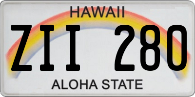 HI license plate ZII280