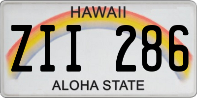 HI license plate ZII286