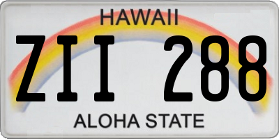 HI license plate ZII288