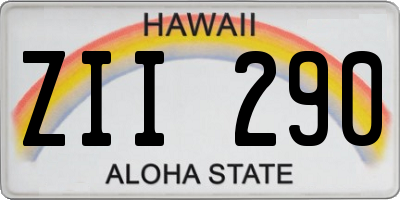 HI license plate ZII290