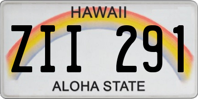HI license plate ZII291