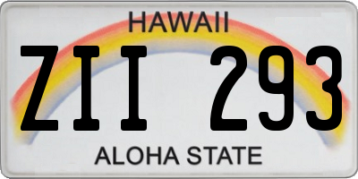 HI license plate ZII293