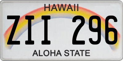 HI license plate ZII296
