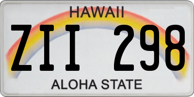 HI license plate ZII298
