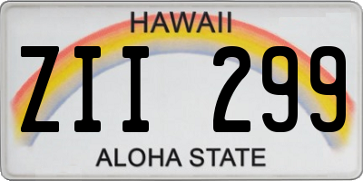 HI license plate ZII299
