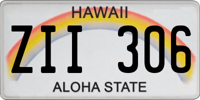 HI license plate ZII306