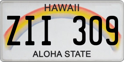 HI license plate ZII309
