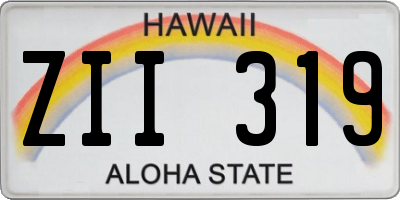 HI license plate ZII319