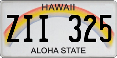 HI license plate ZII325