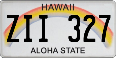 HI license plate ZII327