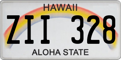 HI license plate ZII328