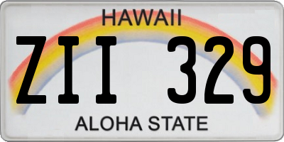 HI license plate ZII329