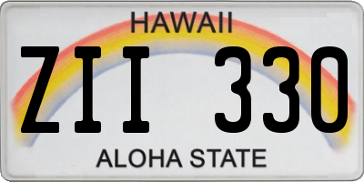 HI license plate ZII330