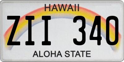 HI license plate ZII340
