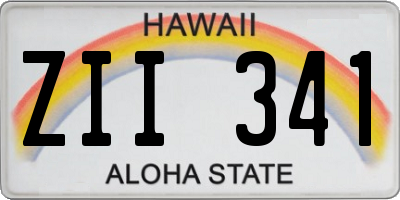HI license plate ZII341