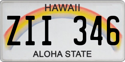 HI license plate ZII346