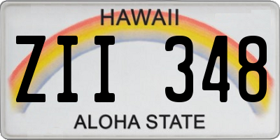 HI license plate ZII348