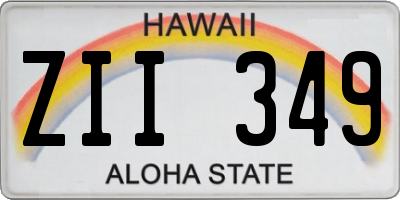 HI license plate ZII349