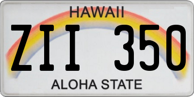 HI license plate ZII350