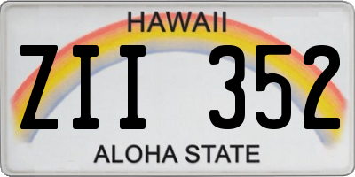 HI license plate ZII352
