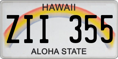 HI license plate ZII355