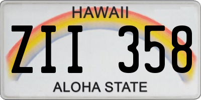 HI license plate ZII358
