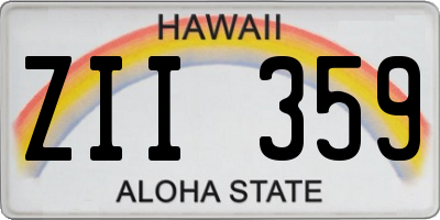 HI license plate ZII359