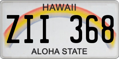 HI license plate ZII368