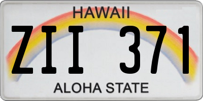 HI license plate ZII371