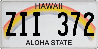 HI license plate ZII372