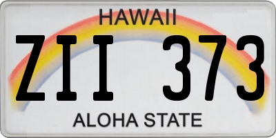 HI license plate ZII373