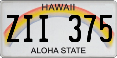 HI license plate ZII375