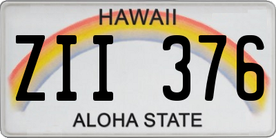 HI license plate ZII376