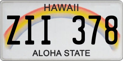 HI license plate ZII378