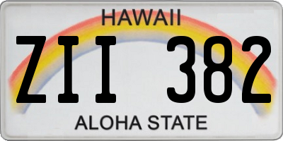HI license plate ZII382