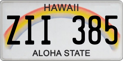 HI license plate ZII385
