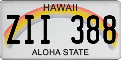 HI license plate ZII388