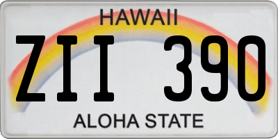 HI license plate ZII390