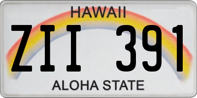 HI license plate ZII391
