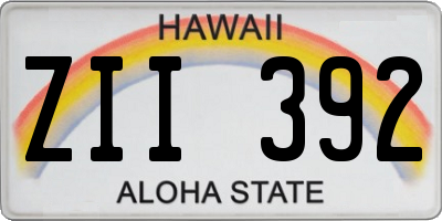 HI license plate ZII392