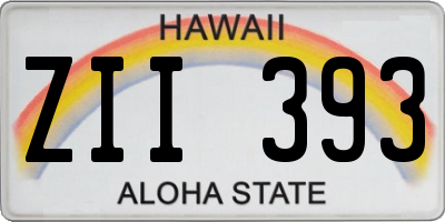 HI license plate ZII393