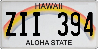 HI license plate ZII394