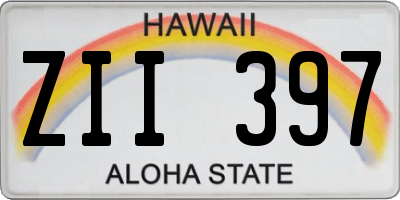HI license plate ZII397