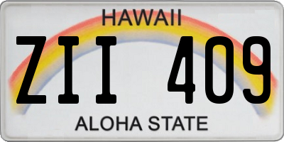 HI license plate ZII409