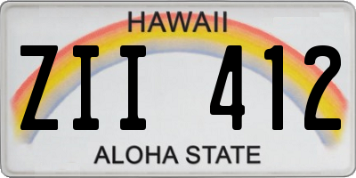 HI license plate ZII412