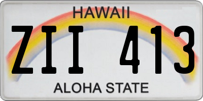 HI license plate ZII413