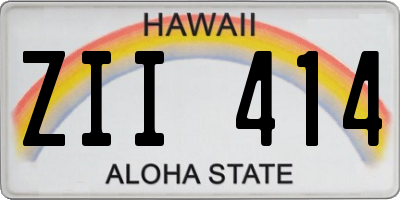HI license plate ZII414