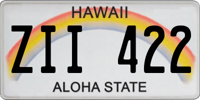 HI license plate ZII422